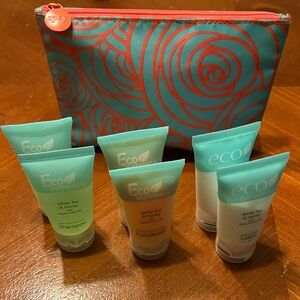 Eco Botanics 2 Travel Sets with Floral Bag